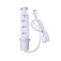 Torre De Tomada 3 Tomadas Cor Branca Retrátil