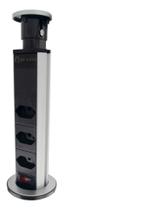 Torre De Tomada Bancada Retrátil Multiplug 3 Tomadas 10a