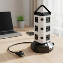 Torre de Tomada BMax BM8700 12 Tomadas Bivolt com 2 USB Tipo C Multiplug 10A Universal Torre de Tomada BMax BM8700 12 Tomadas Bivolt com 2 USB Tipo C Multiplug 10A Universal