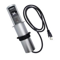 Torre de Tomada com 1 Tomada + USB A USB C + Indução Prata Cinza Renna