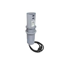 Torre de Tomada de Embutir Automática Bancada Pia Cozinha 1 Elétrica 20A + 2 USB Cinza Torre de Tomada de Embutir Automática Bancada Pia Cozinha 1 Elétrica 20A + 2 USB Cinza