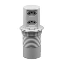 Torre De Tomada Embutir Pop 2 Tomadas 20a Cinza