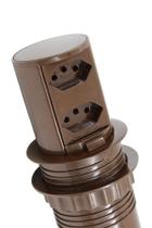 Torre De Tomada Embutir Pop 2 Tomadas 20a Marron Torre De Tomada Embutir Pop 2 Tomadas 20a Marron