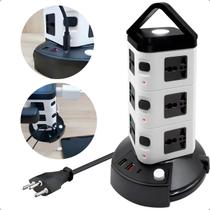 Torre De Tomada Multiplug 12 Tomadas Usb E Tipo-c 10a Bivolt