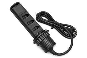 Torre de Tomada Multiplug Retrátil 3 Elétricas 10A Preta Torre de Tomada Multiplug Retrátil 3 Elétricas 10A Preta