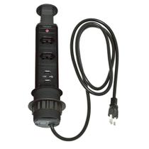 Torre De Tomada Multiplug Retrátil Embutir 2 USB Mesa Bivolt - RENNA Torre De Tomada Multiplug Retrátil Embutir 2 USB Mesa Bivolt - RENNA