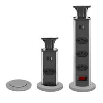 Torre De Tomada Para Bancada Embutir Retrátil Com 3 Tomadas