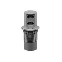 Torre De Tomada Pop Qtmov Mini Toten C/ 02 Tomadas Cinza