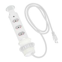 Torre De Tomada Retrátil Multiplug Embutir Mesa Granito Bivolt - 3 Tomadas
