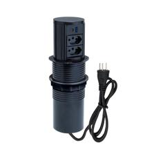 Torre De Tomada Totem Slim Automático 2 Tomadas 20A USB 9.0A Preto Torre De Tomada Totem Slim Automático 2 Tomadas 20A USB 9.0A Preto