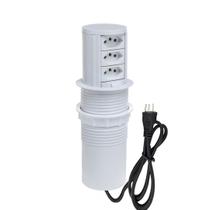 Torre De Tomada Totem Slim Manual 3 Tomadas 10A Branco