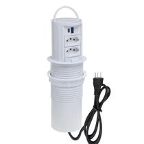 Torre De Tomada Totem Slim Manual Alça 2 Tomada 20A 2USB 3.5