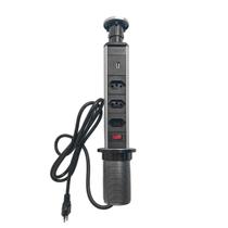 Torre de Tomadas Embutir Retrátil 3 Tomadas USB 2.1A USBC Push to Open Bivolt 10A 2500W Cabo 1 8 m Torre de Tomadas Embutir Retrátil 3 Tomadas USB 2.1A USBC Push to Open Bivolt 10A 2500W Cabo 1 8 m