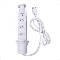 Torre de Tomadas Renna Multiplug com 3 Tomadas Branco