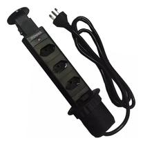 Torre de Tomadas Renna Multiplug Com 3 Tomadas Preta Torre de Tomadas Renna Multiplug Com 3 Tomadas Preta