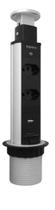 Torre de Tomadas Retrátil USB Renna 20A Embutir Cinza Preto