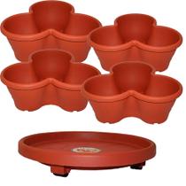 Torre de Vasos grandes Autoirrigável com Rodinhas Monte sua Horta Vertical Completa Torre de Vasos grandes Autoirrigável com Rodinhas Monte sua Horta Vertical Completa