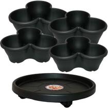 Torre de Vasos grandes Autoirrigável com Rodinhas Monte sua Horta Vertical Completa Torre de Vasos grandes Autoirrigável com Rodinhas Monte sua Horta Vertical Completa