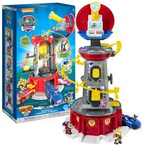 Torre de Vigia Mighty Patrulha Canina com 4 Figuras de Ação - Carro, Luzes e Sons (Exclusivo Amazon)