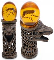 Torre Decorativa de Fósseis de Dinossauro VEOJEIN com Mosquito em Âmbar Torre Decorativa de Fósseis de Dinossauro VEOJEIN com Mosquito em Âmbar