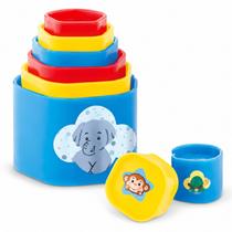 Torre Didatica Tchuco Bebe Jogo Sensorial Montar Brinquedo