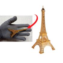 Torre eiffel decorativa Dourado 10 cm Pequena Escultura Metal Enfeite Decoração Paris