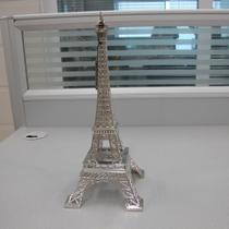 Torre eiffel decorativa Prata 25 cm Escultura Metal Enfeite Decoração Paris