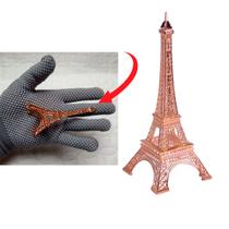 Torre eiffel decorativa Rose 10 cm Pequena Escultura Metal Enfeite Decoração Paris