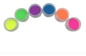 Torre Glitter Neon 6 Unidades Decoração Unha Encapsulada