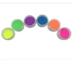 Torre Glitter Neon 6 Unidades Decoração Unha Encapsulada