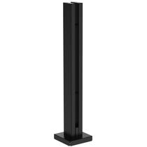Torre Guarda Corpo Para Vidro 40cm 2 Furos Preto SF Torre Guarda Corpo Para Vidro 40cm 2 Furos Preto SF