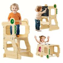 Torre Infantil de Cozinha 3 em 1 Ecotiny - Com Lousa (18-60 Meses)