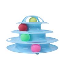 Torre Interativa Para Gato Com Bolinhas Cor ul 4 Níveis