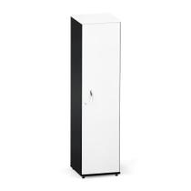 Torre Nicho De Madeira Com Porta P25 Pandin 160 CM Branco e Preto