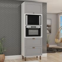Torre para 2 Fornos 2 Portas 1 Gaveta 100% Mdf Iluminata