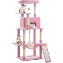 Torre para Gatos ABCPET de 160 cm Multi-Niveles para Gatos de Interior Rosa