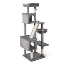 Torre para Gatos Amazon Basics Multinível 153 cm Cinza Torre para Gatos Amazon Basics Multinível 153 cm Cinza