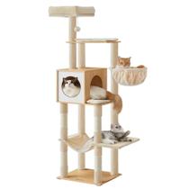 Torre para Gatos Feandrea de 165 cm con Cueva, Canasta y Hamaca