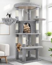 Torre Para Gatos Globlazer C51 Para Interiores, 130 cm, Gris Claro