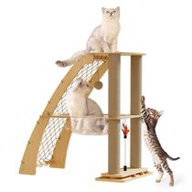 Torre para Gatos KWOJU de Madera para Interior con Rascadores Torre para Gatos KWOJU de Madera para Interior con Rascadores