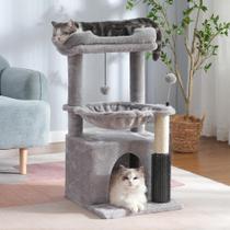 Torre para Gatos Pawfessor Pequena com Rede e Poste para Arranhar Torre para Gatos Pawfessor Pequena com Rede e Poste para Arranhar