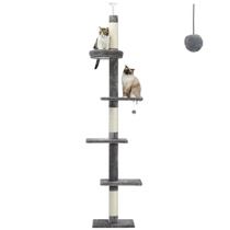 Torre para Gatos PETEPELA - 5 Níveis, do Chão ao Teto, com Poste para Arranhar Torre para Gatos PETEPELA - 5 Níveis, do Chão ao Teto, com Poste para Arranhar