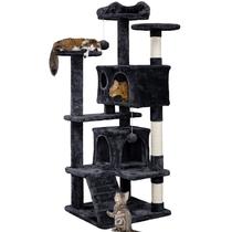 Torre para Gatos Yaheetech 137 cm con Condominio y Poste para Rascar