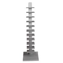 Torre para Livros SEI Furniture 11 Prateleiras Metal Prateado 140x36x140cm Torre para Livros SEI Furniture 11 Prateleiras Metal Prateado 140x36x140cm