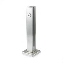 Torre pinça 30cm 1 Furo Guarda Corpo Inox Escovado Base 4cm