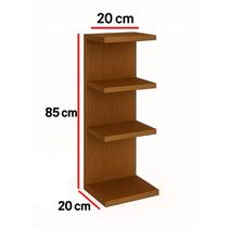 Torre Prateleira Estante MDF Multifuncional 85cm Sustentável Decoração Quarto Sala Cozinha Moderno - Branco