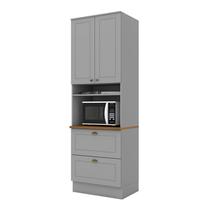 Torre Quente 1 Forno Americana Cinza com Tampo Nature Henn