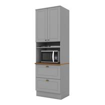 Torre Quente 1 Forno Americana Cinza com Tampo Nature Henn