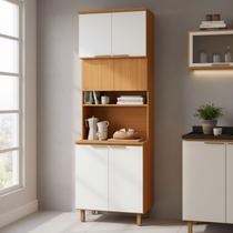 Torre Quente 100% MDF 6 portas com Nicho 70cm Bari Poliman Móveis