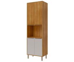 Torre Quente 100%Mdf 70Cm 4 Portas 1 Nicho P/ Forno Divina Mgm Móveis Freijó/Off White Torre Quente 100%Mdf 70Cm 4 Portas 1 Nicho P/ Forno Divina Mgm Móveis Freijó/Off White